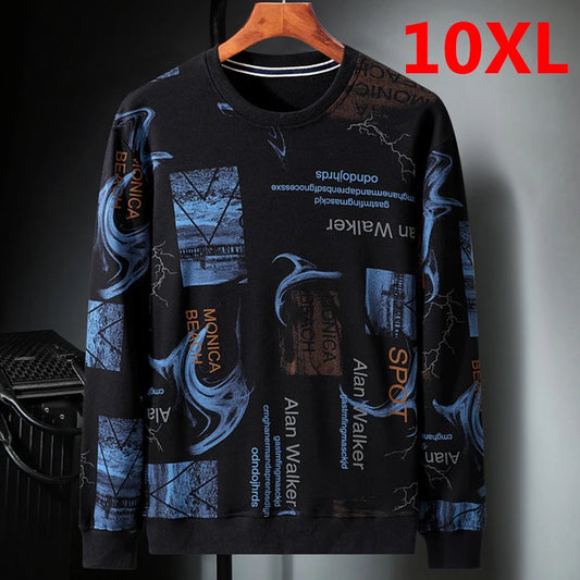 9XL 10XL Men's Sweatshirt Large Size Clothes Fashion Autumn Sweater Oversize Sweaters Plus Size 9XL 10XL HX478