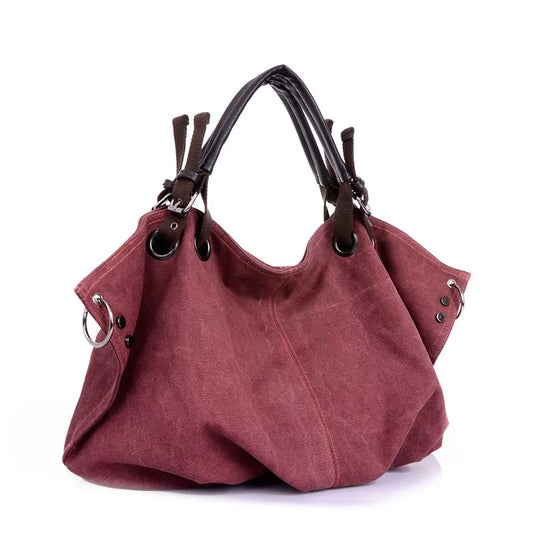 High Quality Canvas Handbag Shoulder Bags for women Casual Large Capacity Crossbody bag Ruched