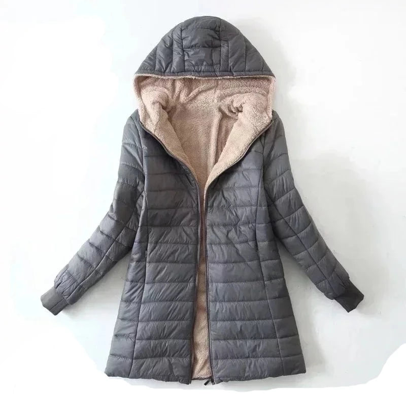 Women's Jacket Winter  Edition Hooded  Fleece Cotton Coat